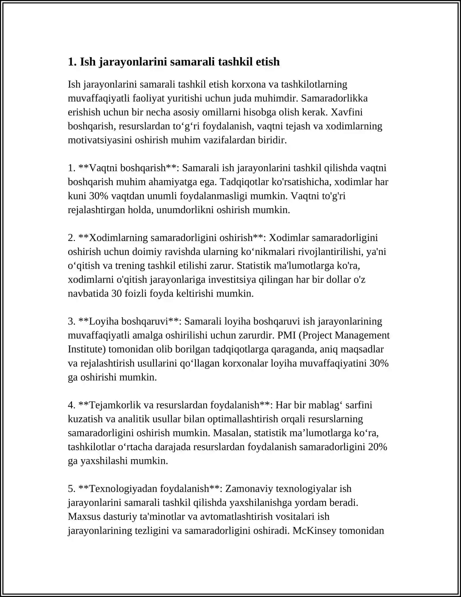 ISH JARAYONLARI.ISHCHILAR ISHINI TASHKIL ETISH XO'JALIK HISOBI IJARA MEXNAT UNUMDORLIGI 3