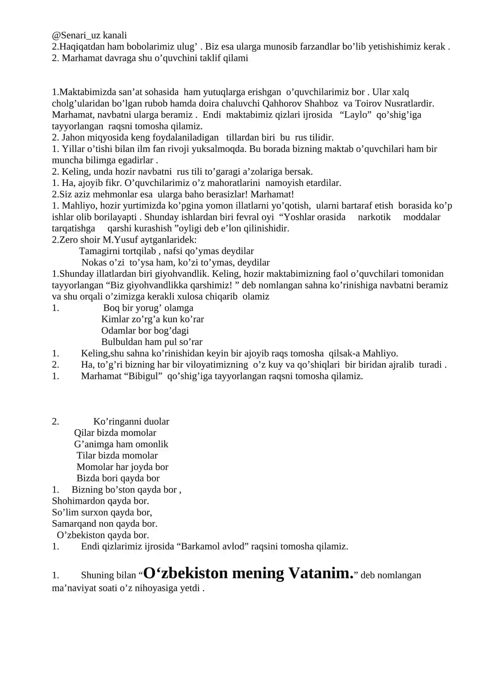 Vatan mening eram 3