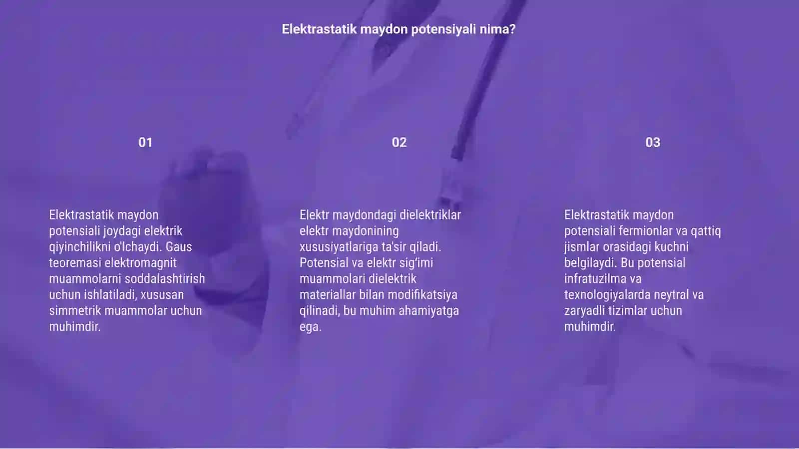Elektrastatik maydon potensiali 3