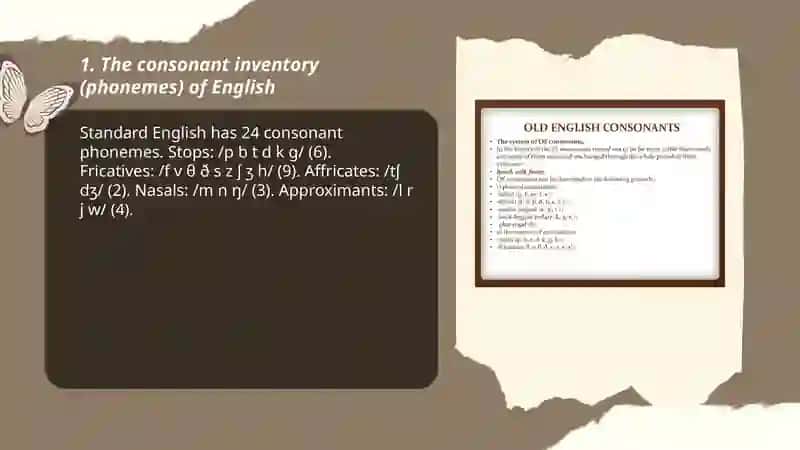 The Consonant System of English 3