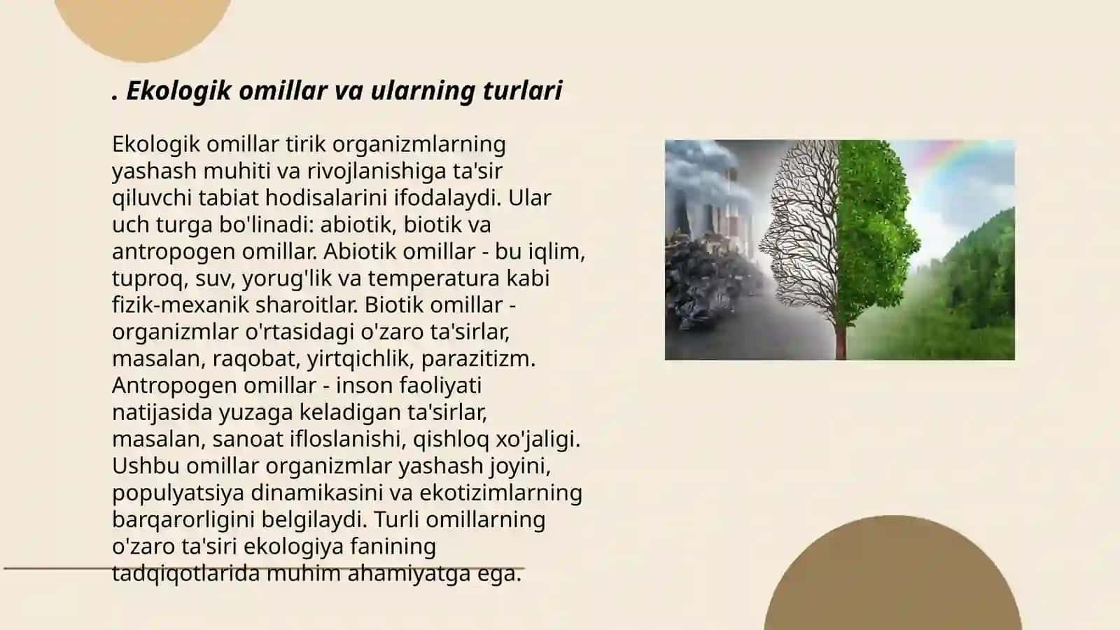 Ekologik omillar va ularning turlari 3