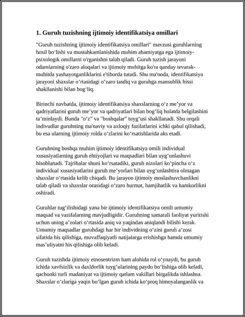GURUH TUZISHNING DETERMINANTLARI 3