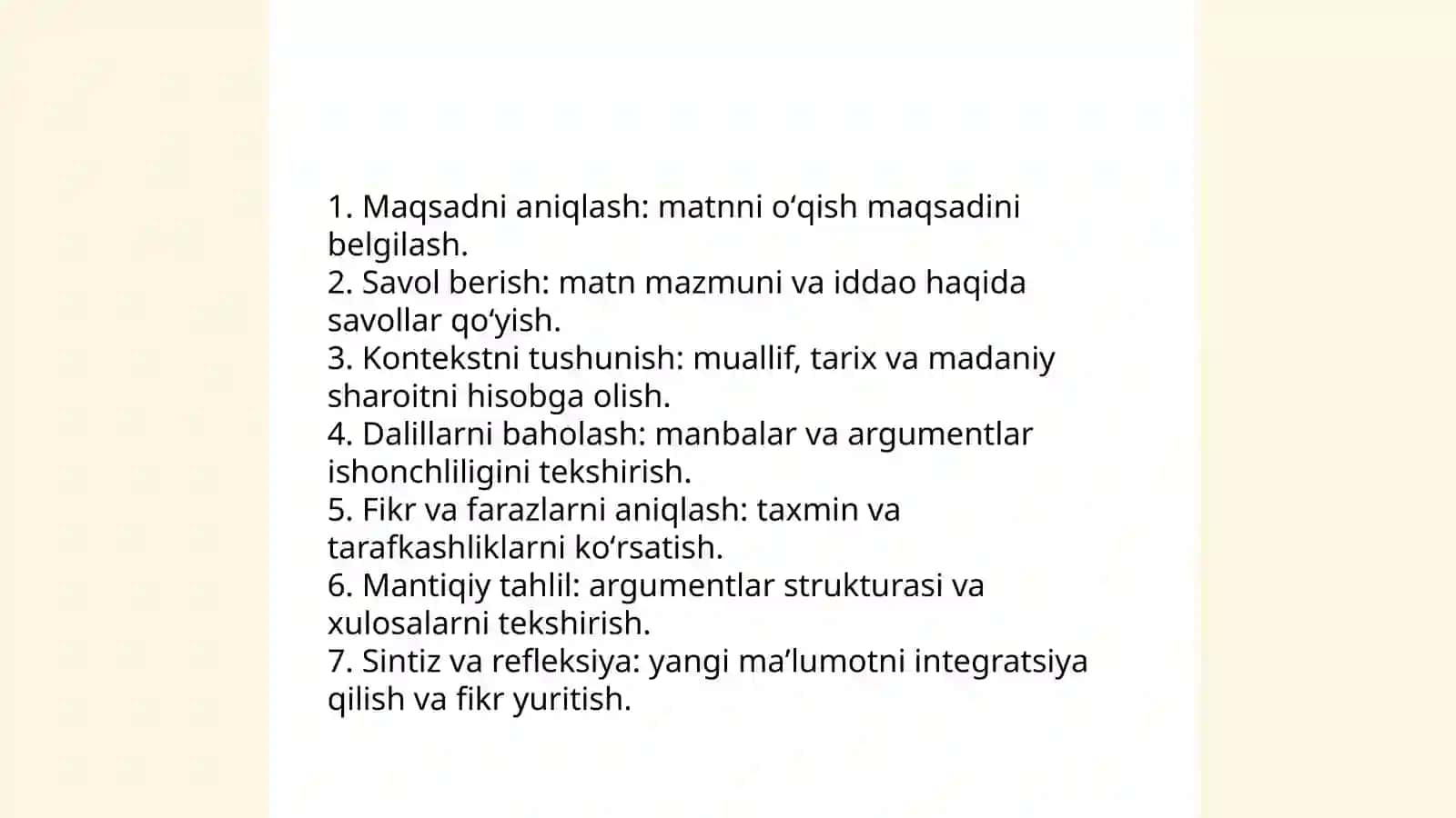 Tanqidiy oʻqish va eslatmalar bilan ishlash 3