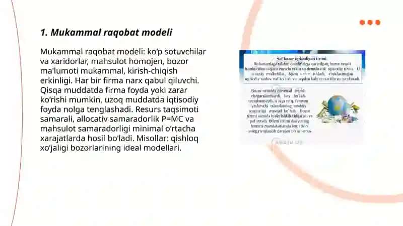 Mukammal raqobat modeli 3