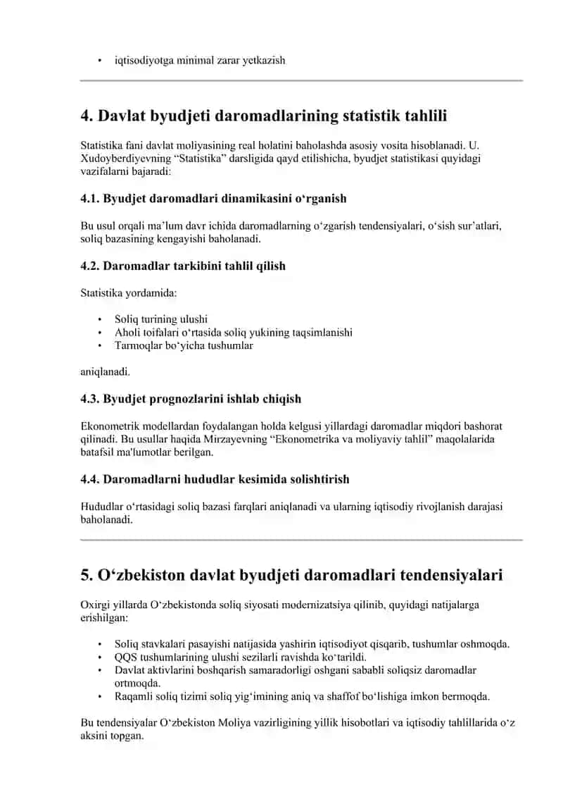 DAVLAT BYUDJETI DAROMADLARI VA STATISTIKASI 3