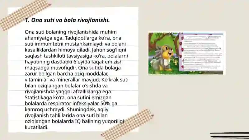 Ona suti va qo'shimcha sun'iy ozuqalar 3