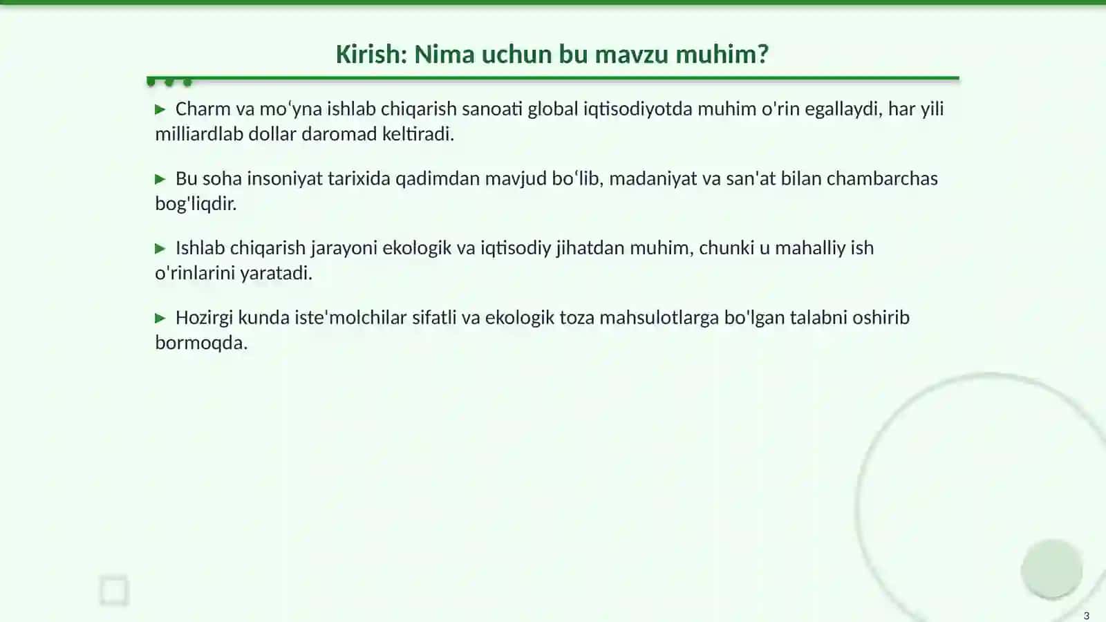 Charm va Moʻyna Ishlab Chiqarish Korxonasining Umumiy Tavsifi 3
