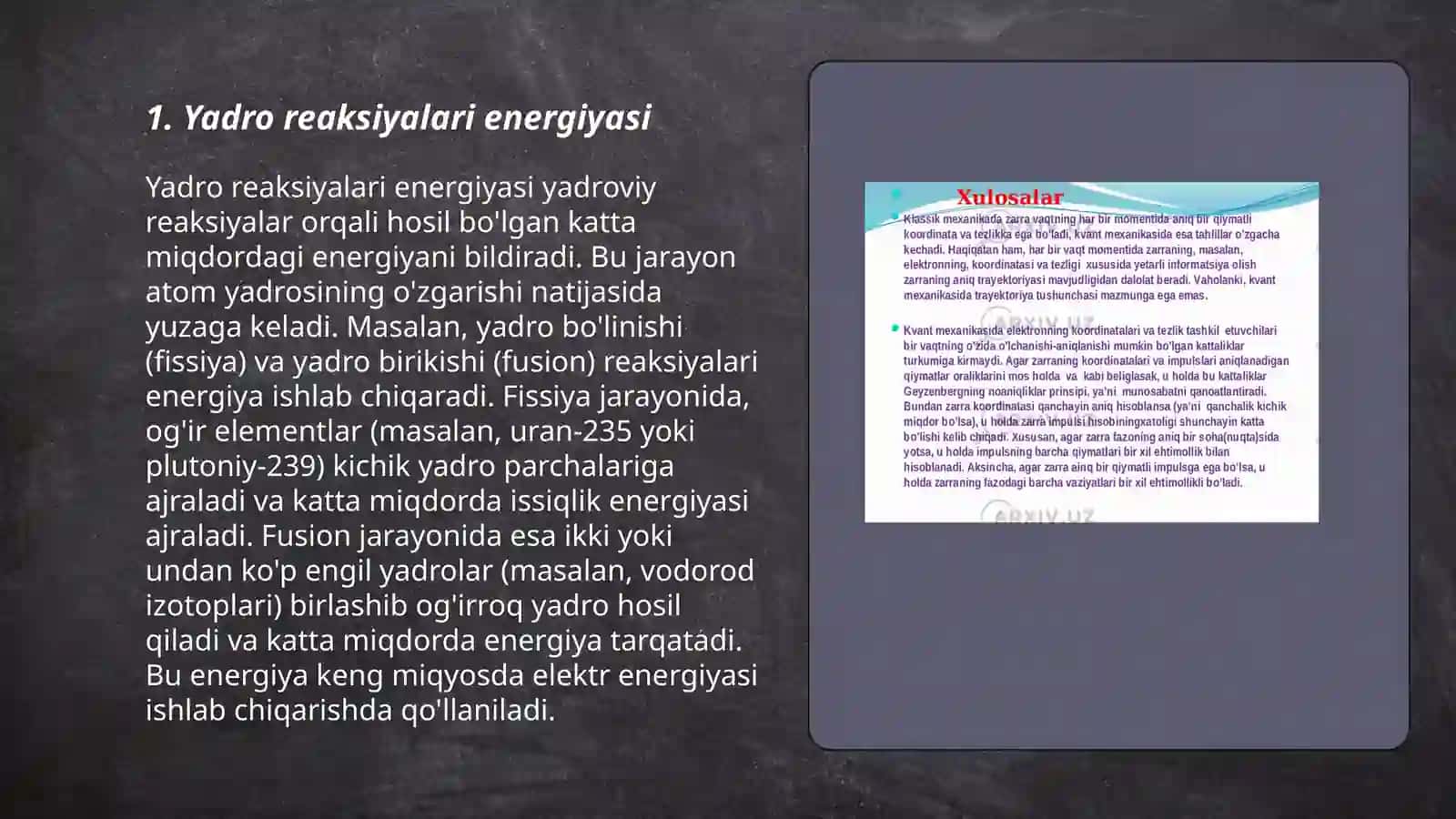 Yadro reaksiyalari energiyasi 3