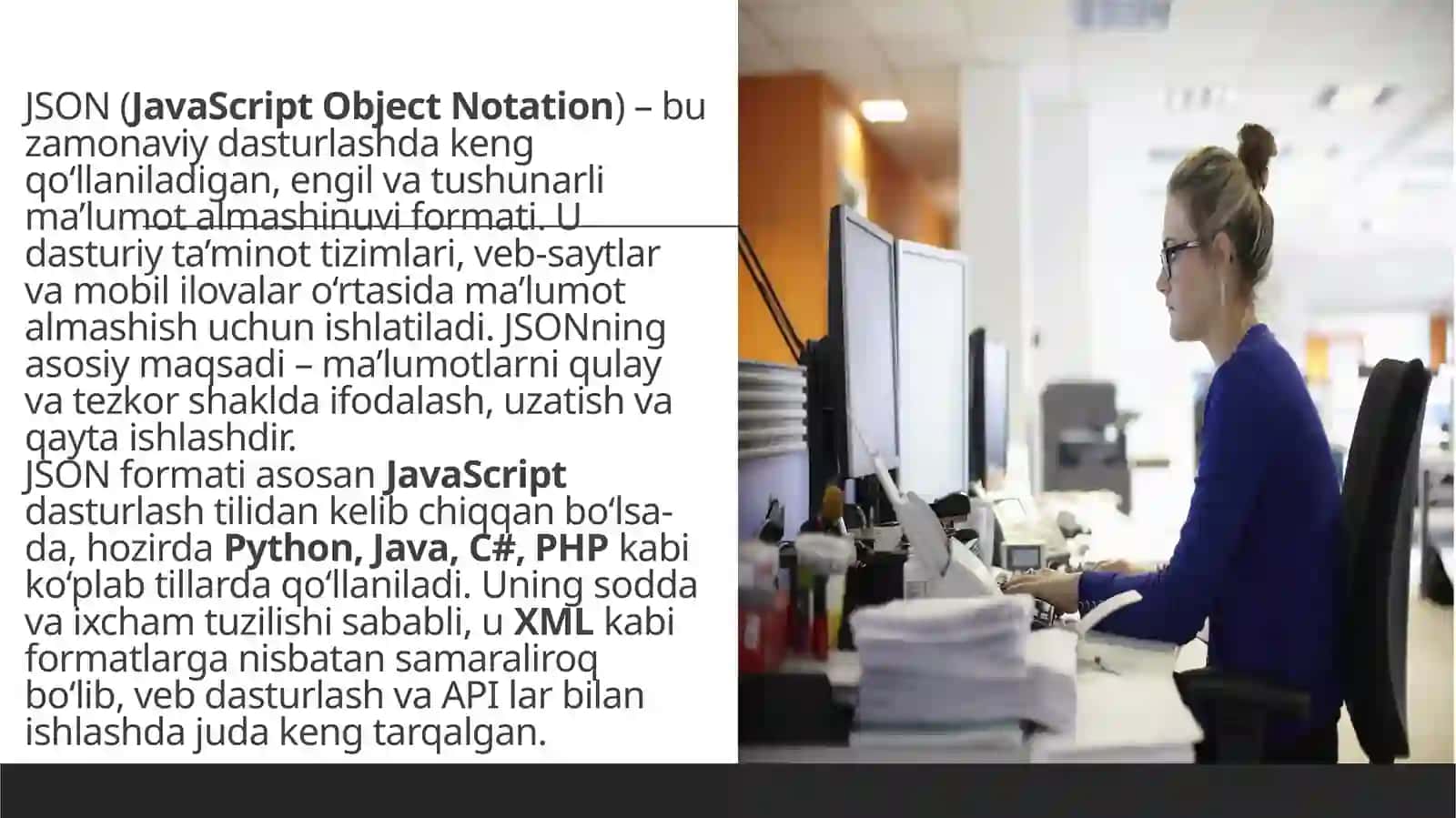 JSON formatining nazariy va amaliy ahamiyati 3