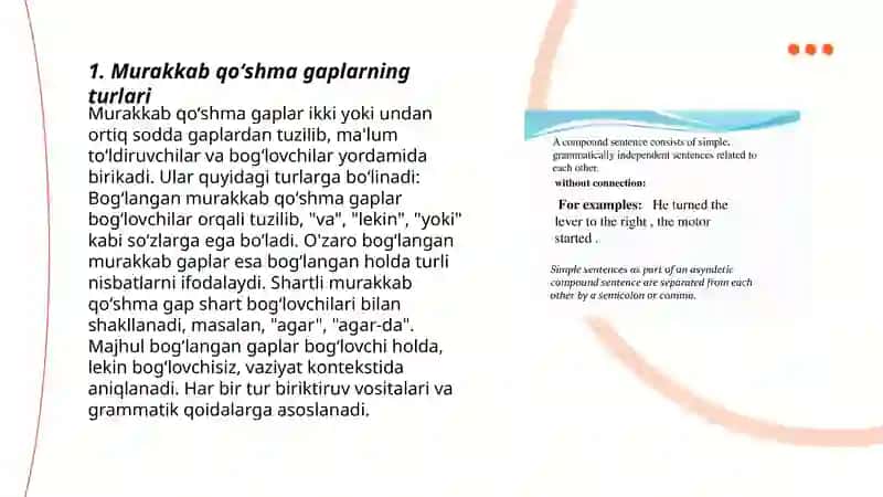 Murakkab qoʻshma gaplar 3