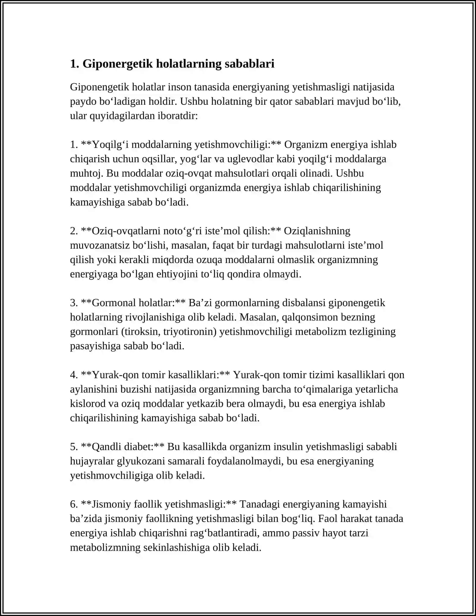 GIPOENERGETIK HOLATLAR 3