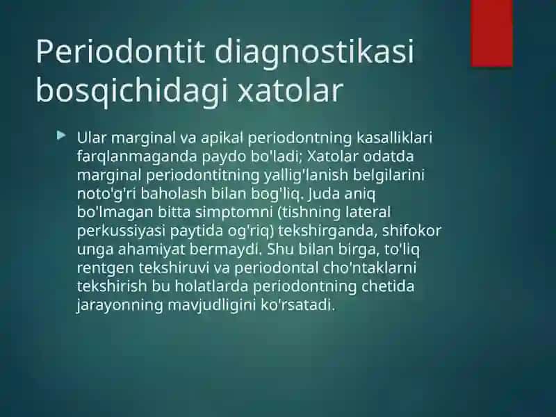 Endodontik Davolash Xatolar va Asoratlar 3