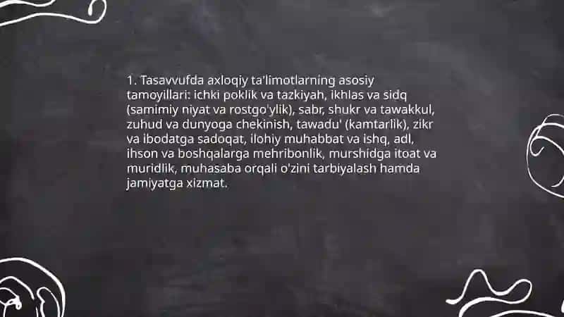 Tasavvufda axloqiy ta'limotlar 3