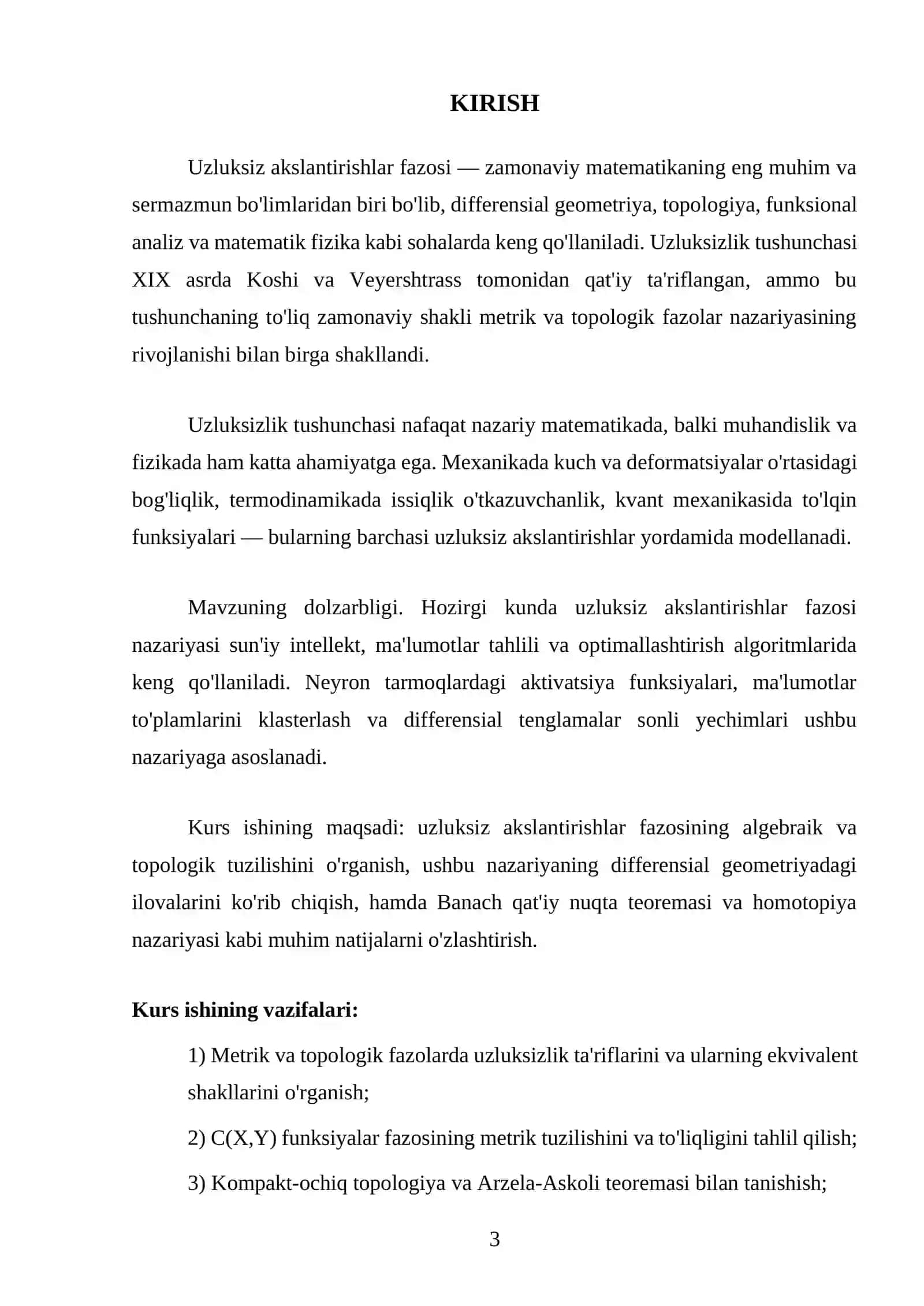 UZLUKSIZ AKSLANTIRISHLAR FAZOSI 3