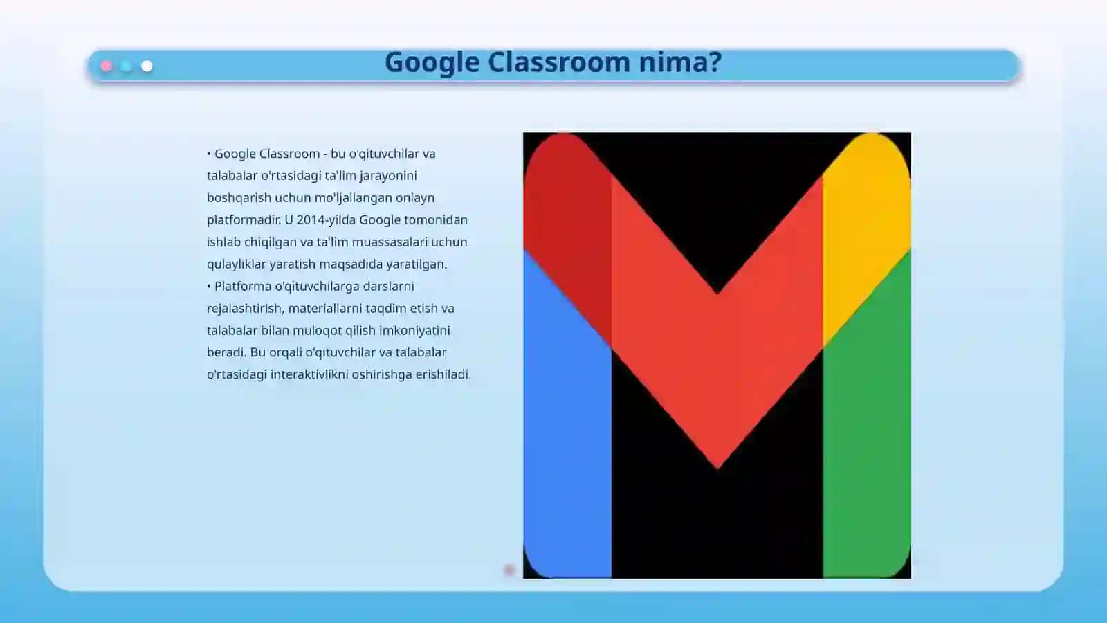Google classroom va uning imkoniyatlari 3
