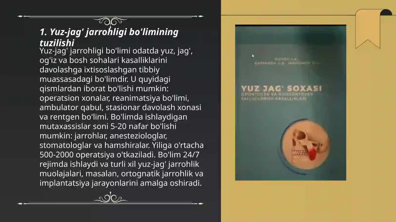 Yuz-jag' jarrohligi 3