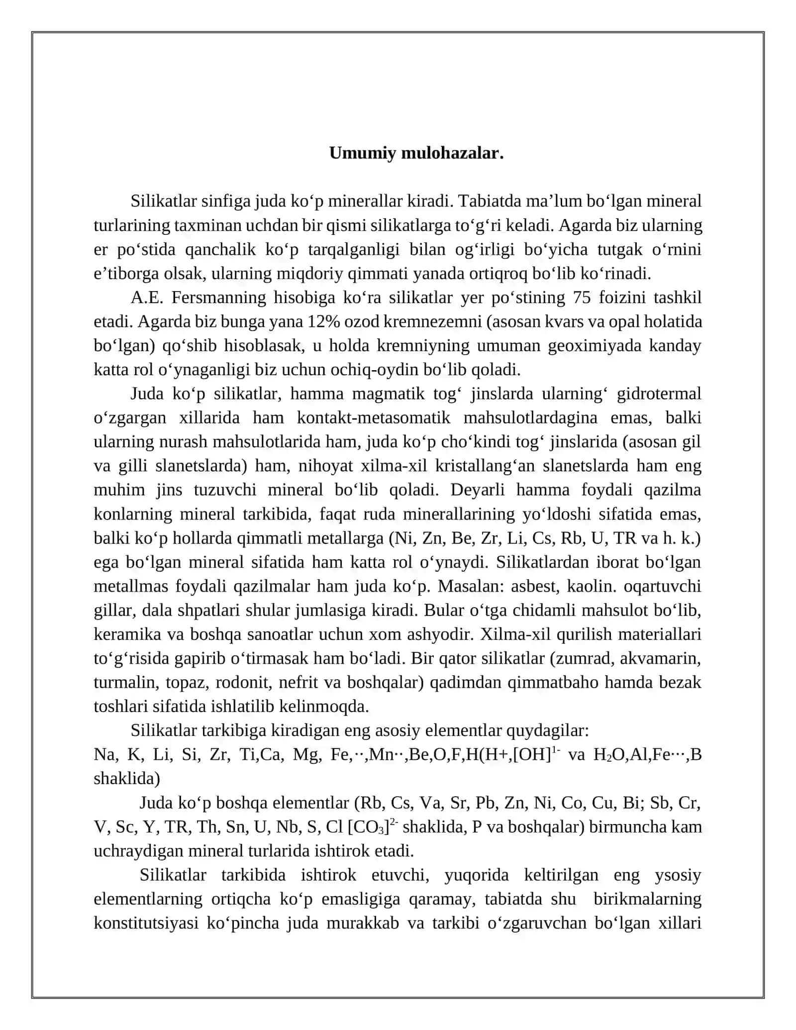 Silikatlar guruhi minerallari 3