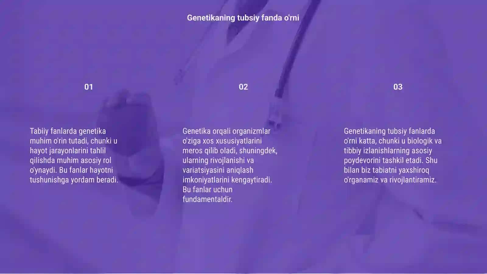 Tabiiy fanlarda genetikani o'rni 3