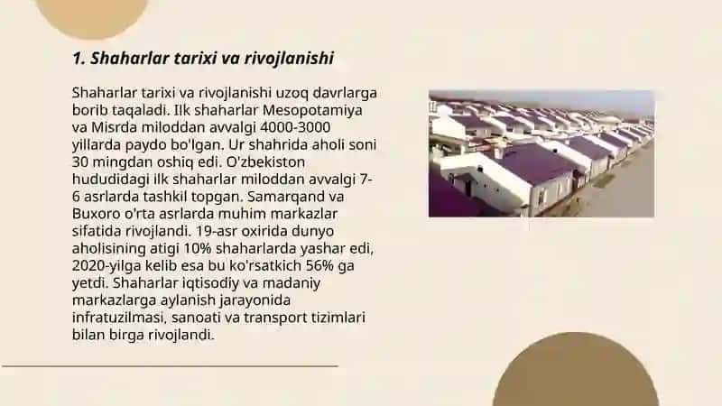 Shaharlar va qishloqlar 3
