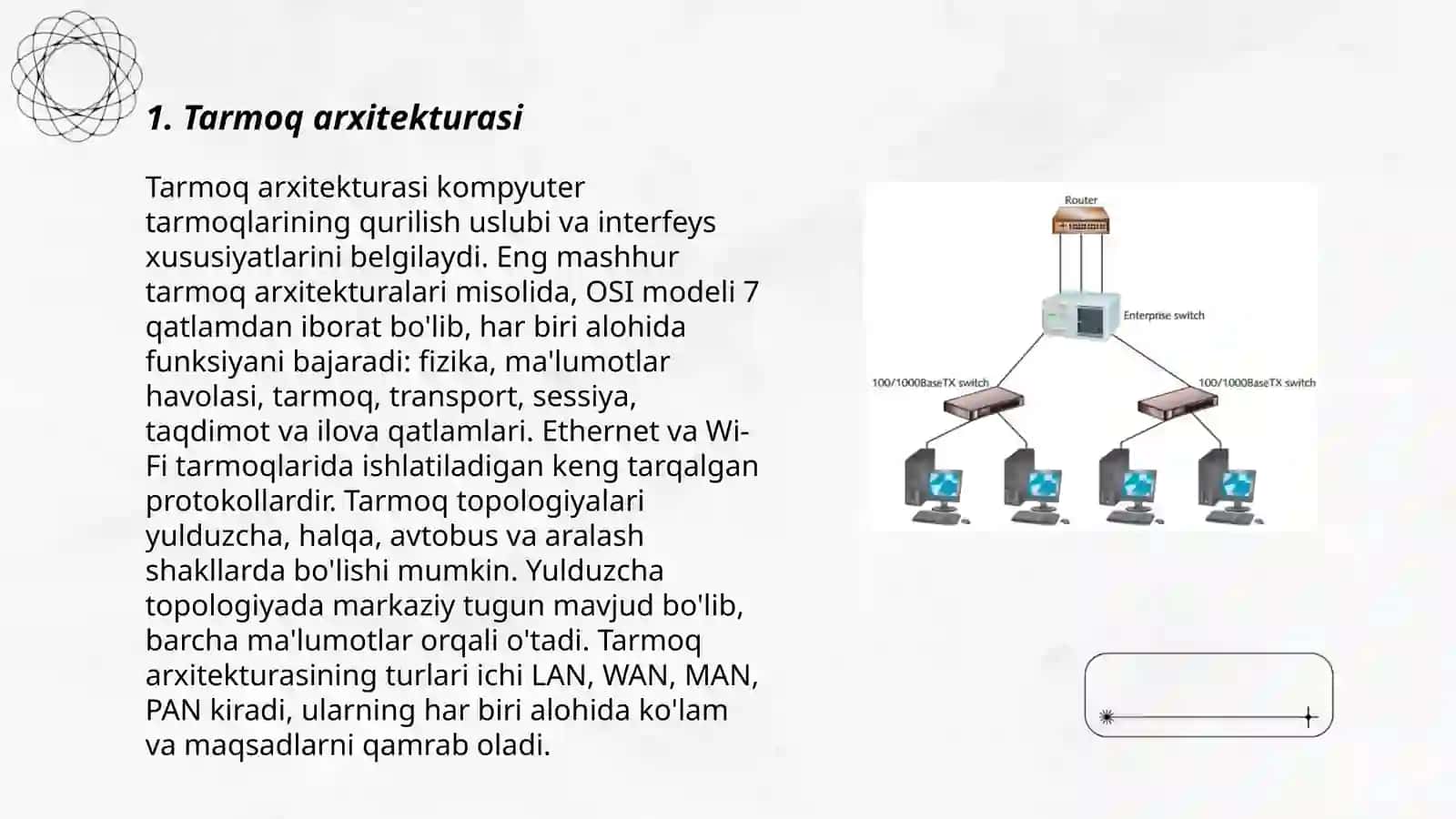 Tarmoq arxitekturasi 3