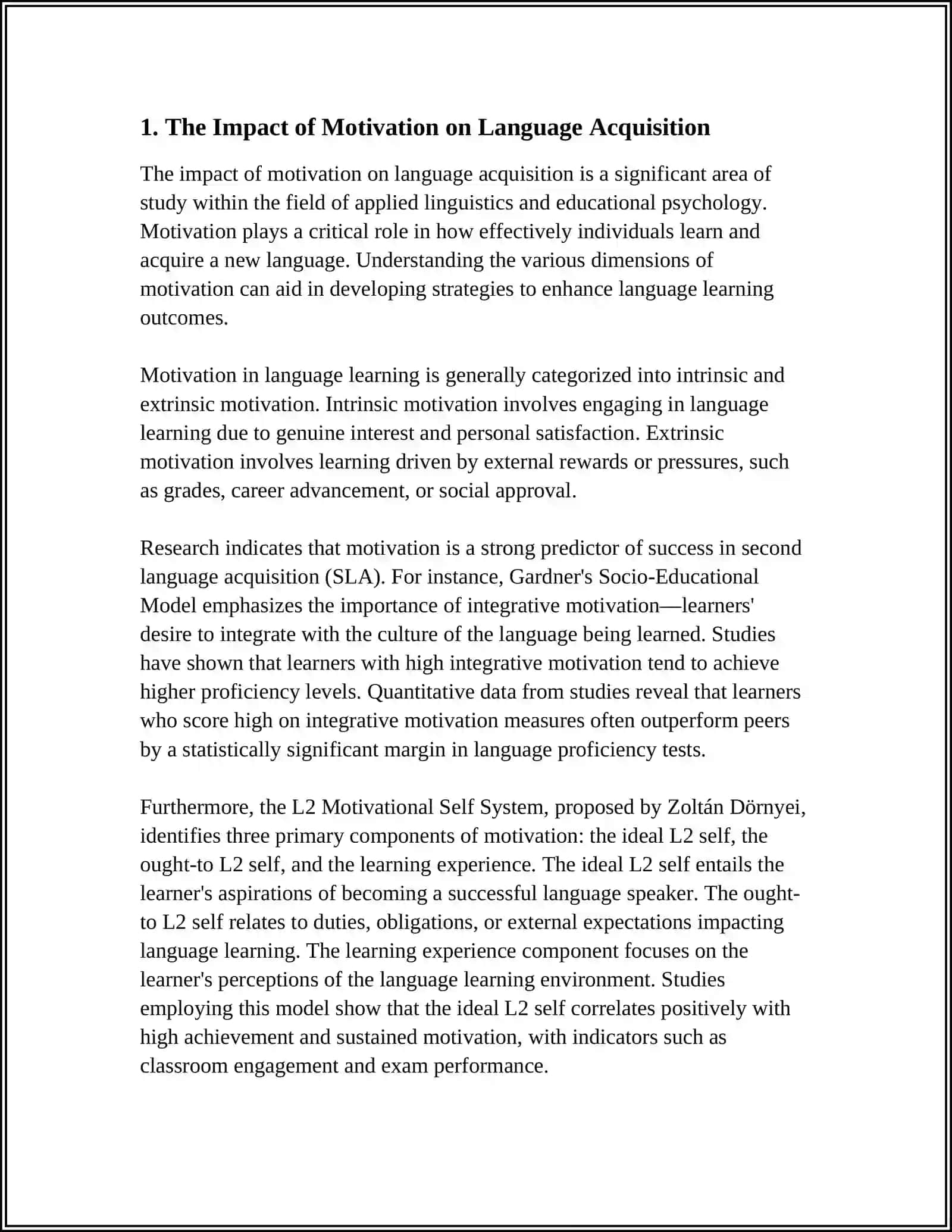 The Role of Motivation in Language and Using Technology in the English Classroom 3