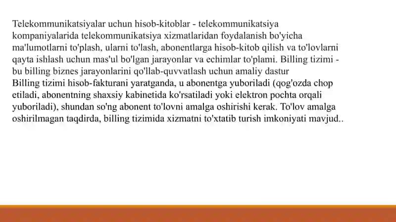 Billing tizimini ishlash texnologiyasi 3