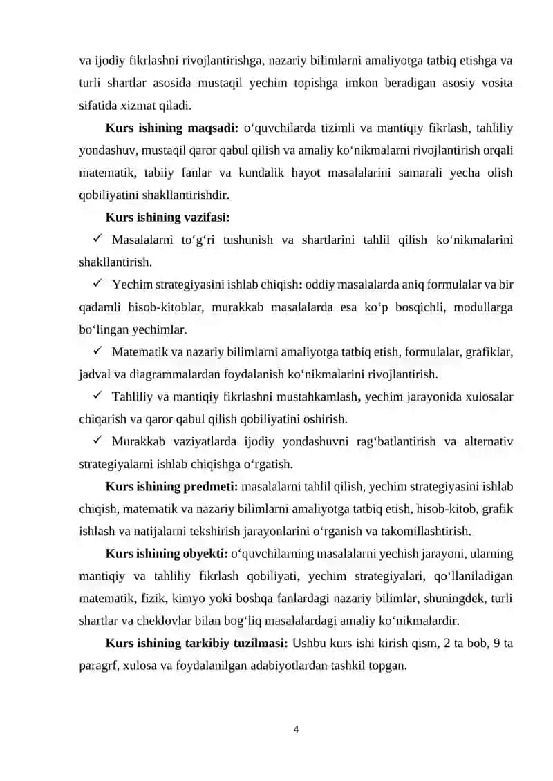Oddiy va murakkab tipdagi masalalar yechish metodikasi 3