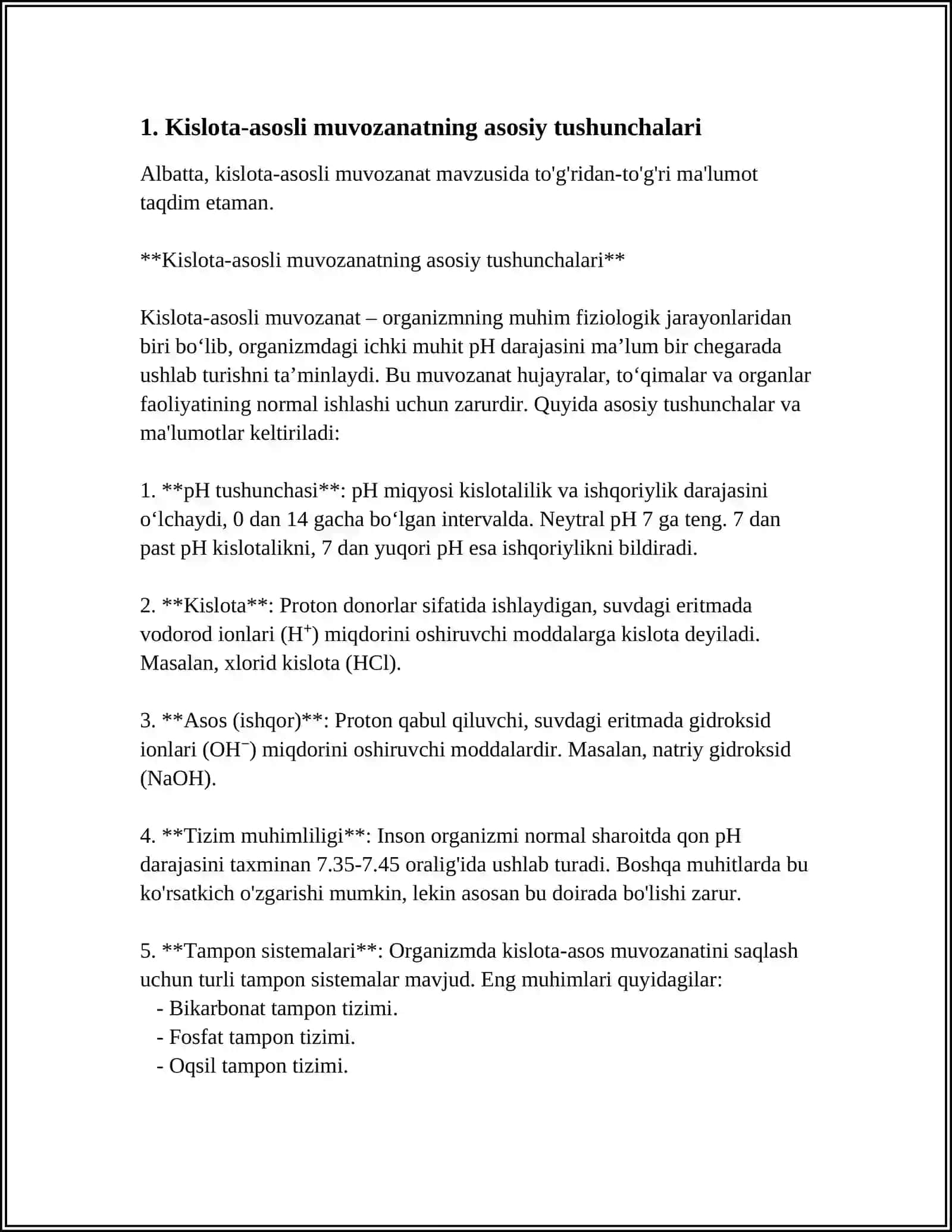 KISLOTA ASOSLI MUVOZANAT 3