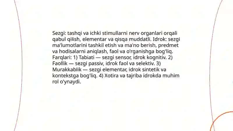 Sezgi va idrok haqida 3