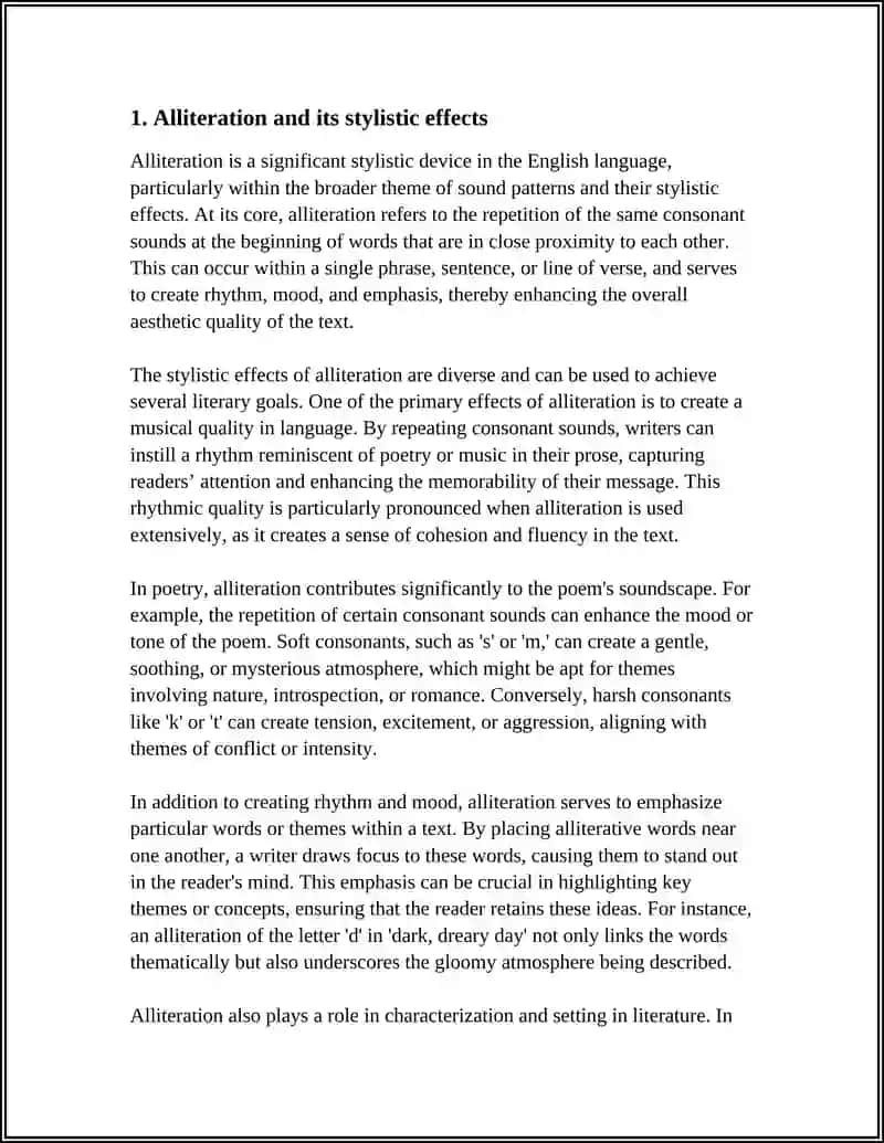 SOUND PATTERNS AND THEIR STYLISTIC EFFECTS 3