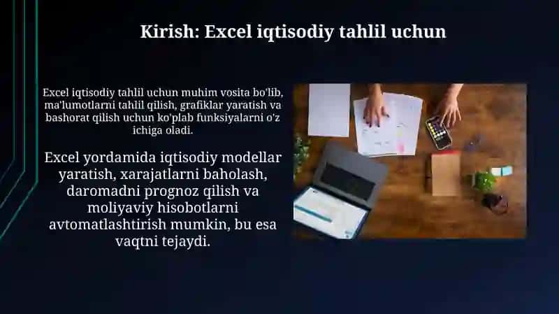 Excel iqtisodiy tahlil 3