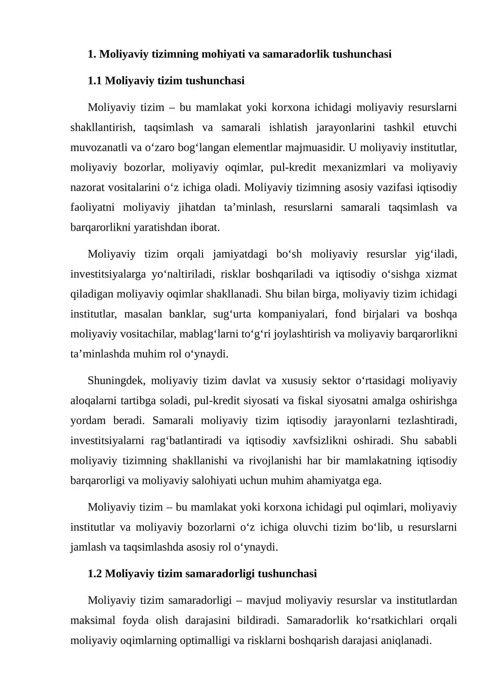 MOLIYAVIY TIZIM SAMARADORLIGINI BAHOLASH USULLARI 3