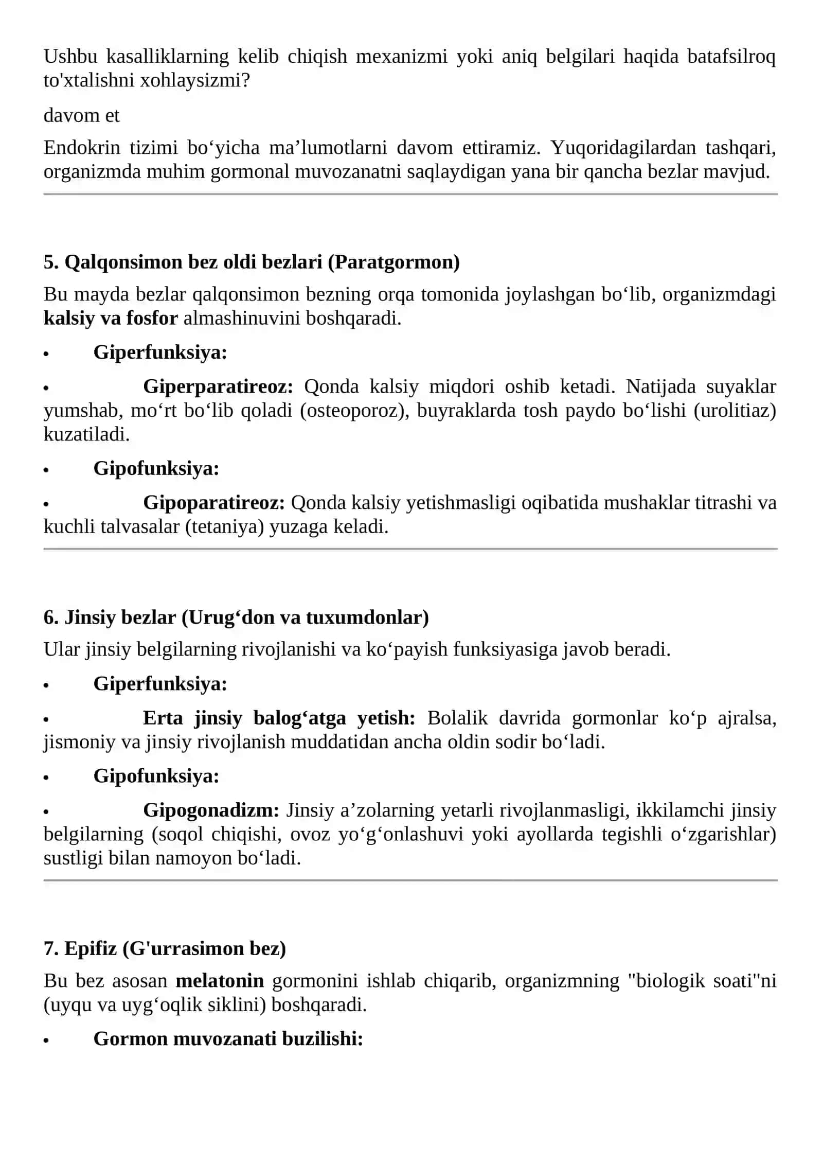 Endokrin bezlarining gipo va giperfunksiyasida uchraydigan kasalliklar 3