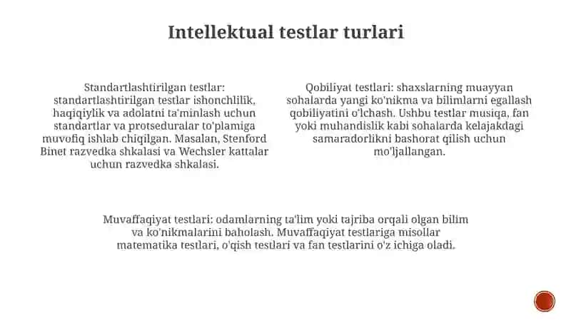Intelektual Test Dasturini Tayyorlash 3