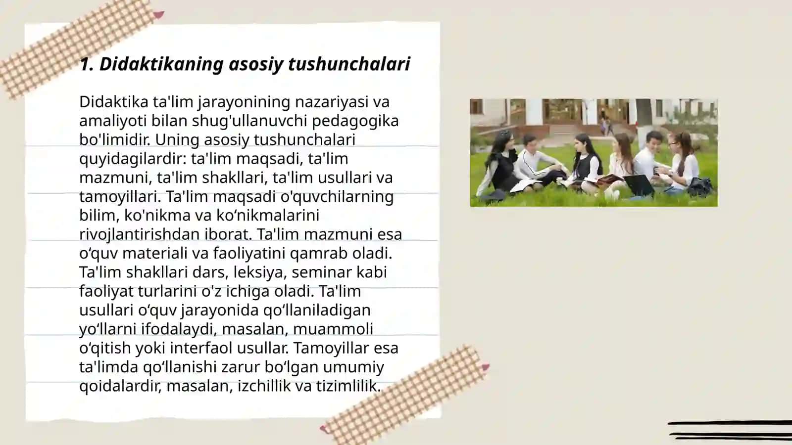 Didaktika pedagogik ta'lim nazaryasi 3