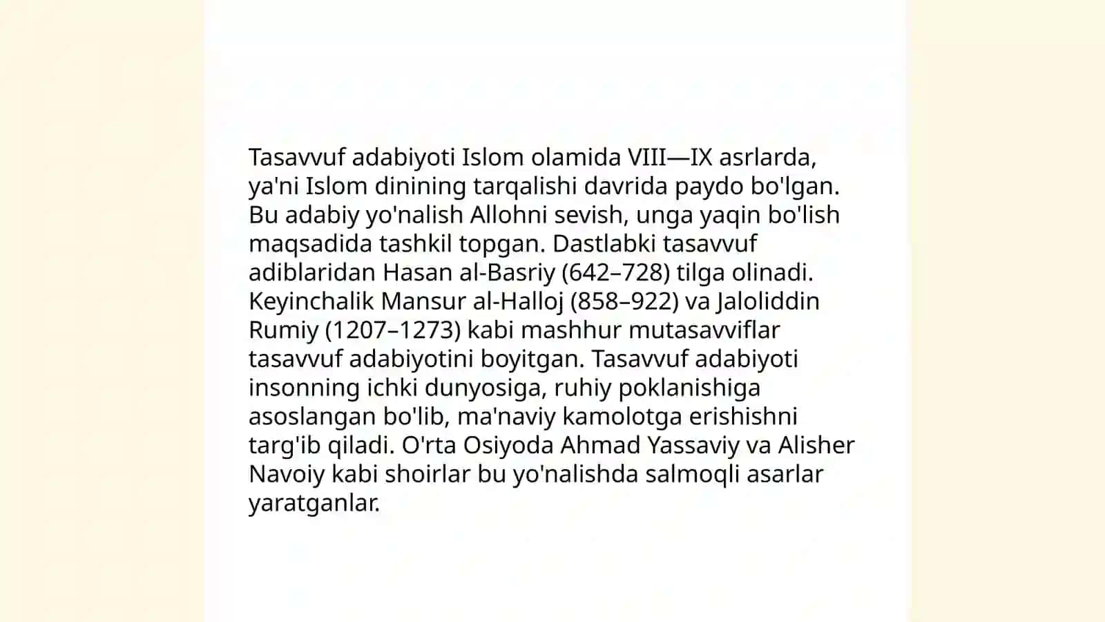 Adabiyot darslarida tasavvuf adabiyotini o'rganish usullari 3