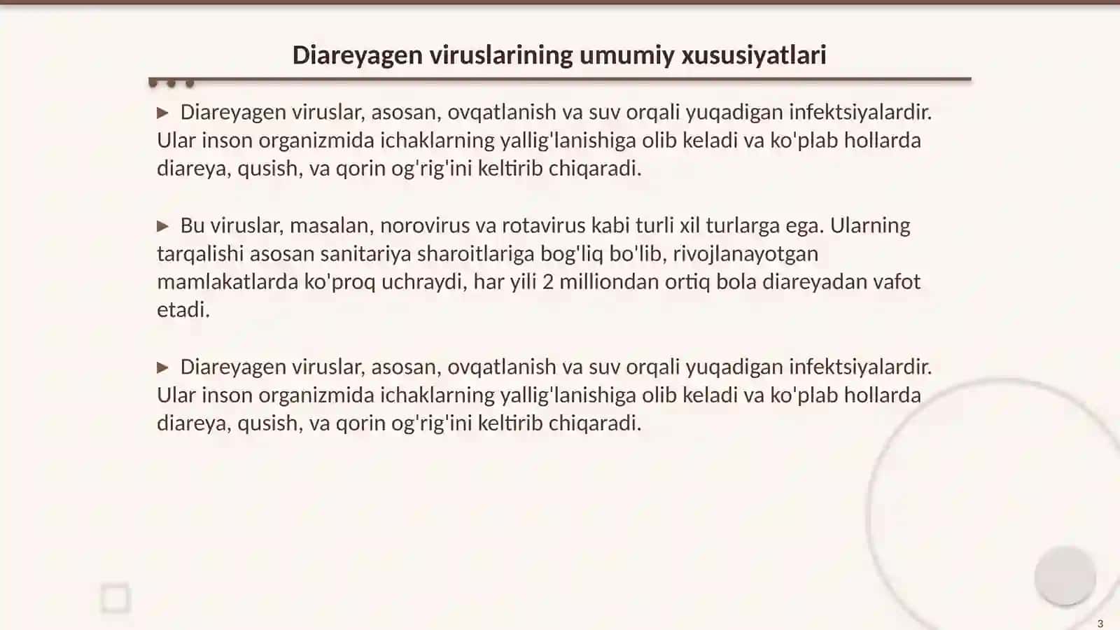 Diareyagen viruslar, 4 klassifikasiyasi, patogenezi, laboratoriya tashxisi 3