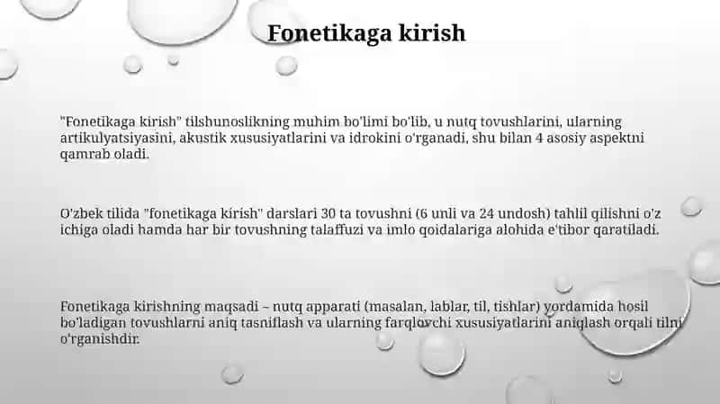 Fonetikaga kirish 3