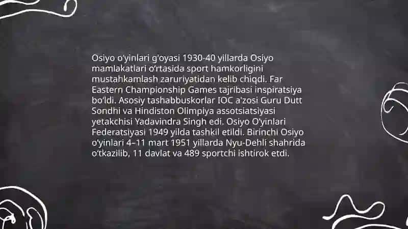 Osiyo oʻyinlar tarixi 3