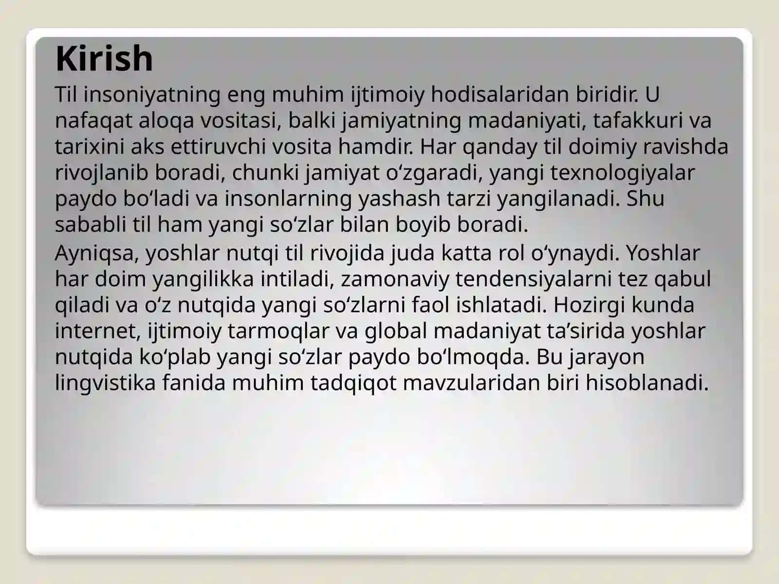 yoshlar nutqidagi yangi soʻzlar 3