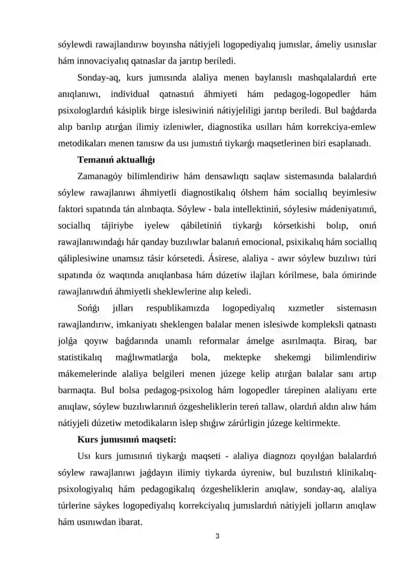 Alaliya balalar nutqinin ozine tan qasiyetleri 3