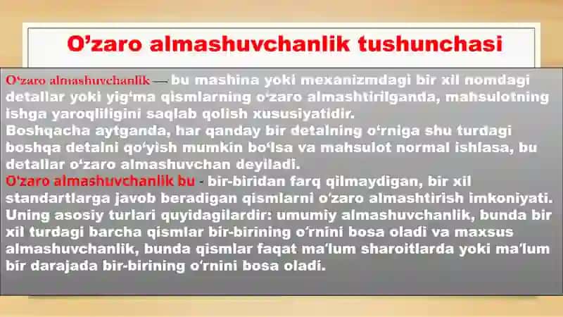 O'zaro almashuvchanlik turlari va prinsiplari 3