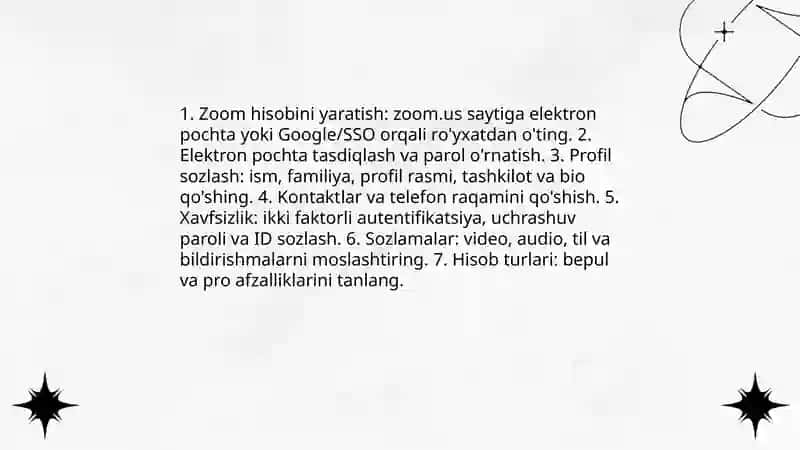 ZOOM platformasida konferensiya yaratish va boshqarish 3