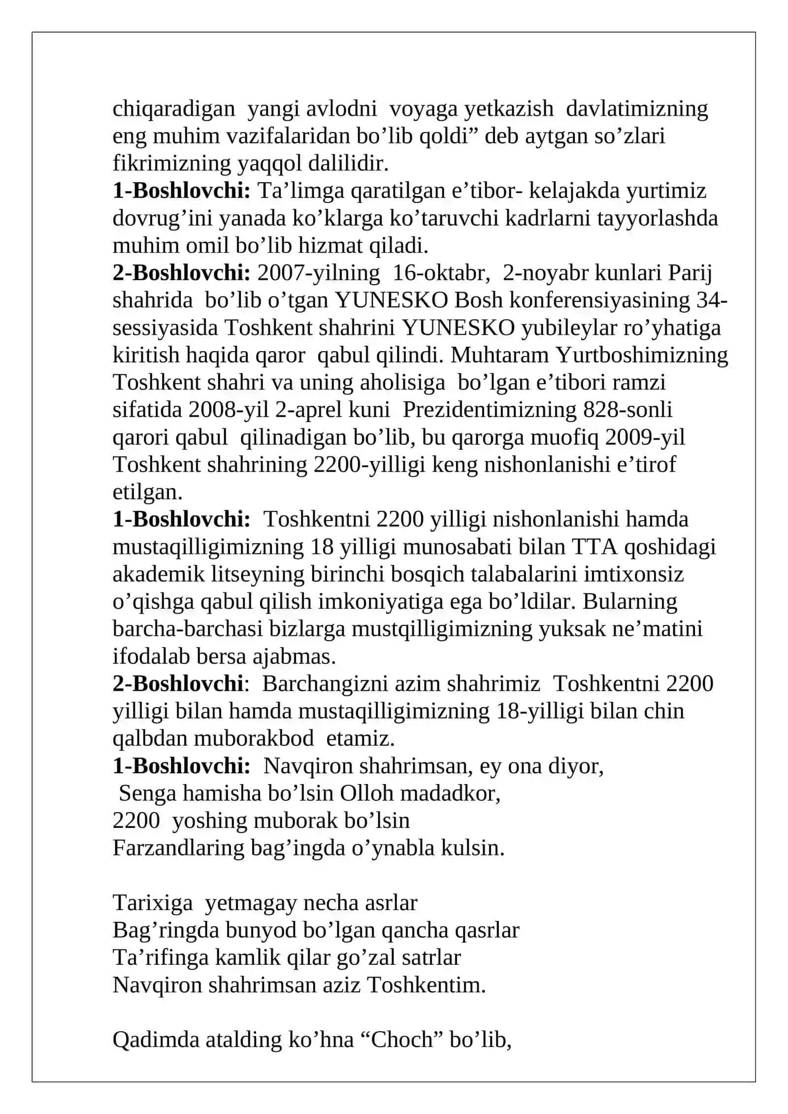 Mustaqillik bizlarga nima berdi? 3