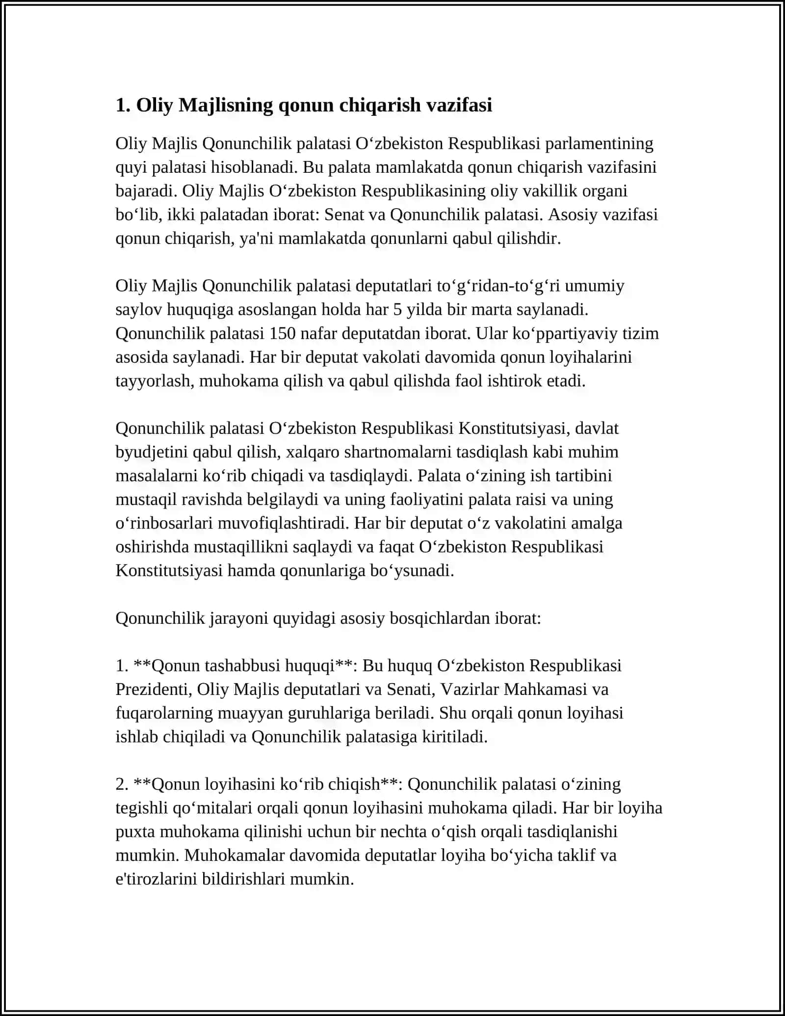 O'ZBEKISTON OLIY MAJLISI SPEKTORINING VAZIFALARI 3