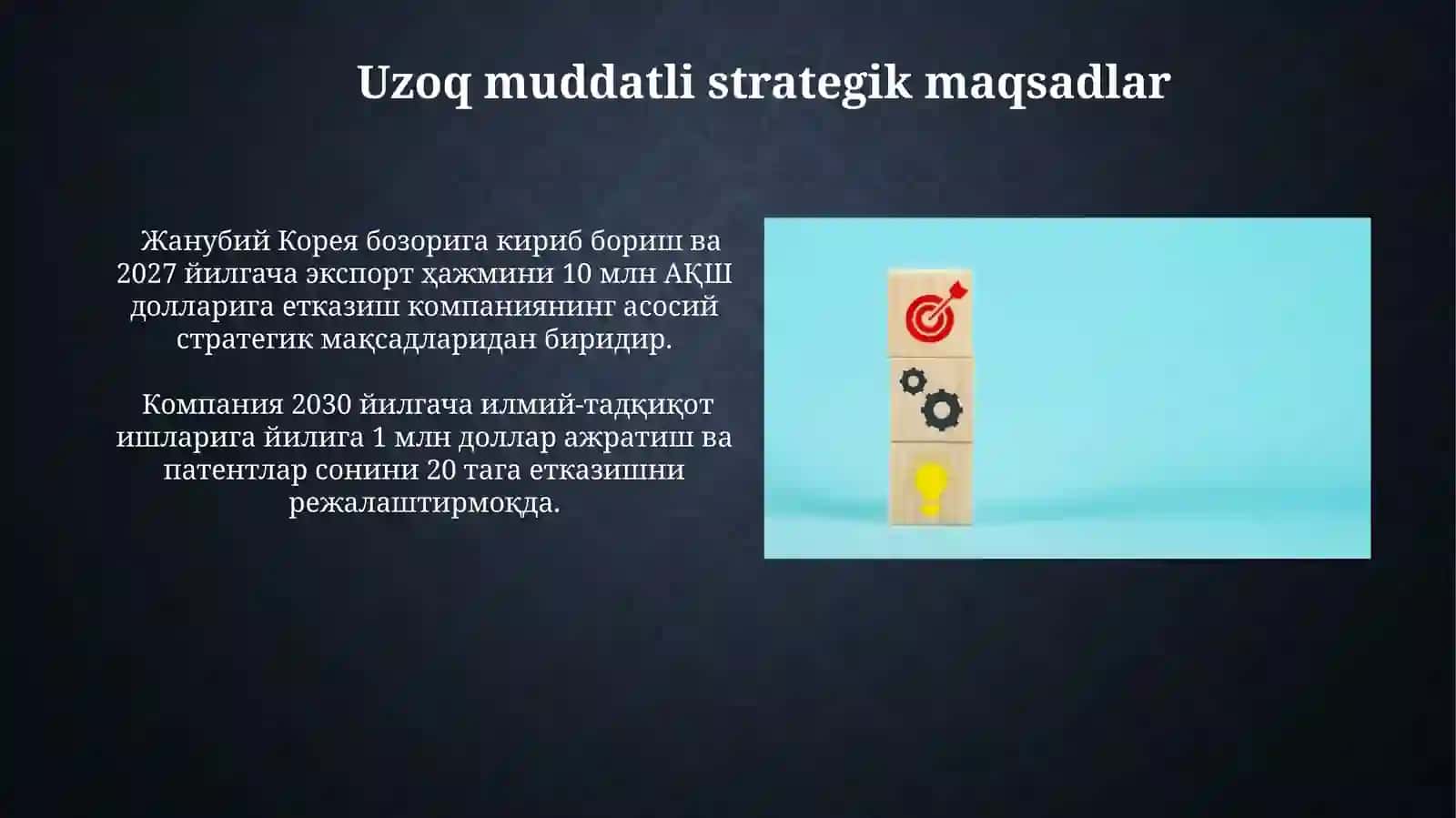 Kompaniyaning Asosiy Maqsadlari 3