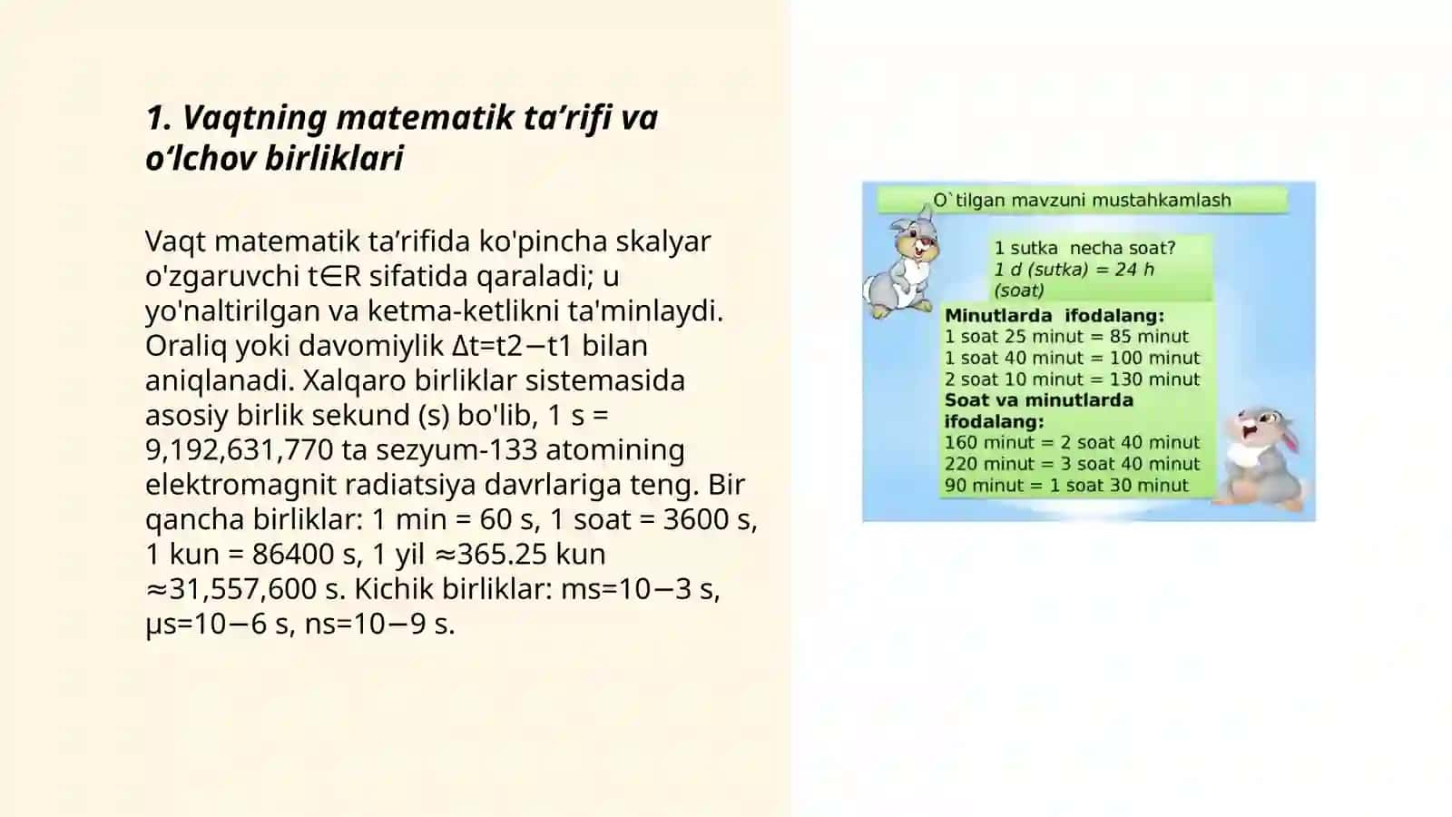 Matematikada vaqt haqida ma'lumot 3