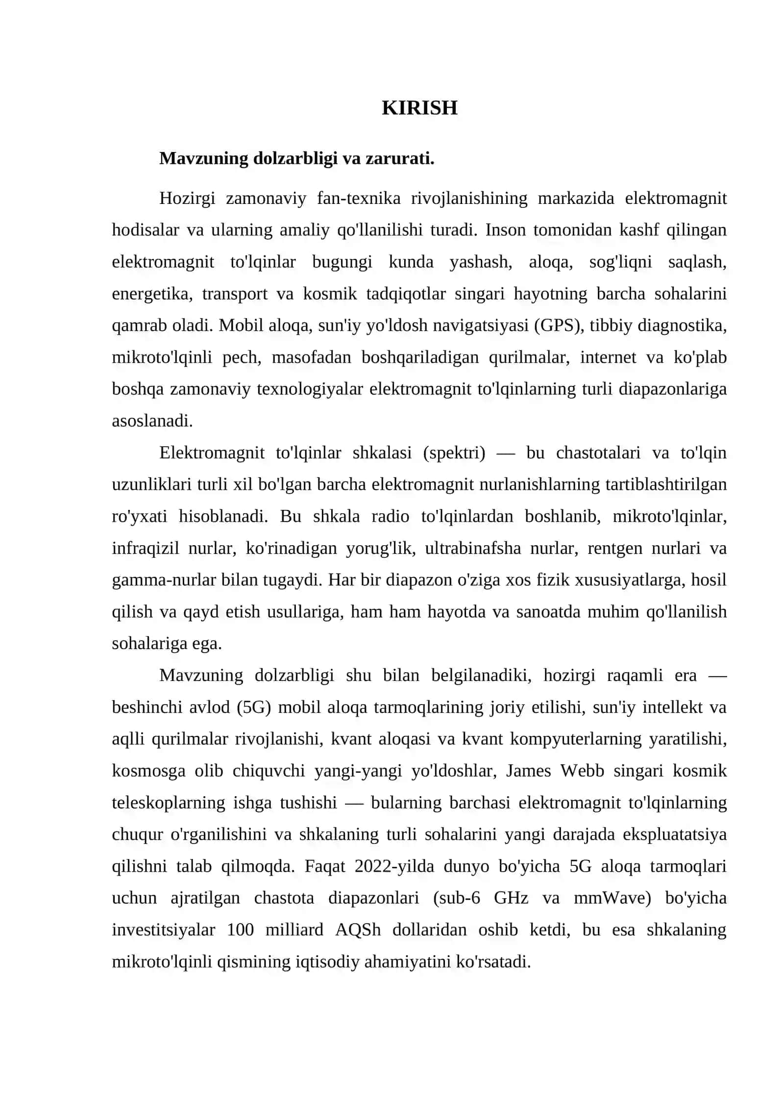 ELEKTROMAGNIT TO'LQINLAR SHKALASINI TAHLIL QILISH 3
