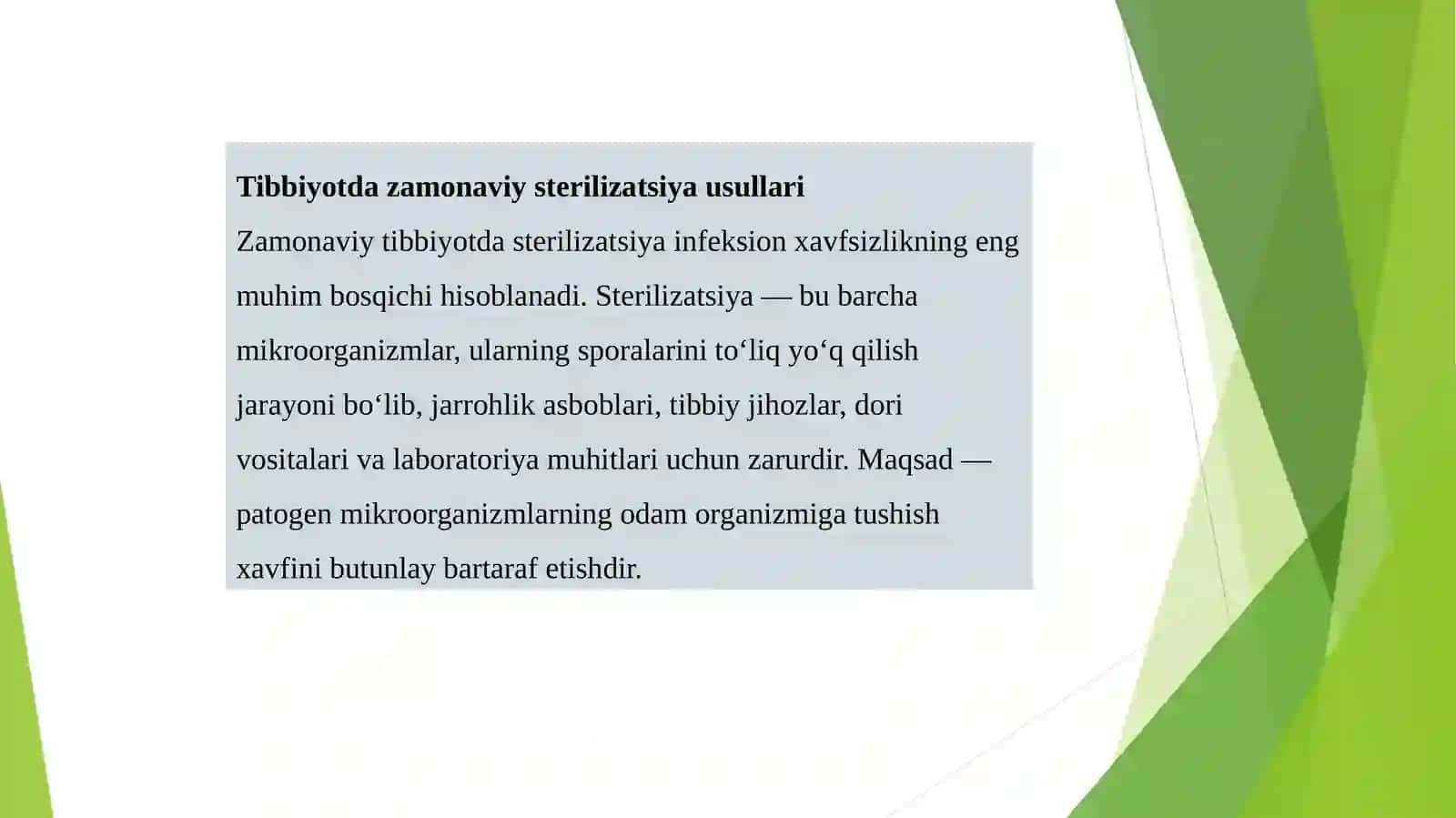 Tibbiyotda zamonaviy sterilizatsiya usullari 3
