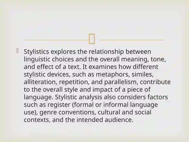 Stylistics as a branch of linguistic science 3